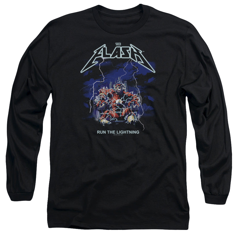 Flash, The Run The Lightning - Men's Long Sleeve T-Shirt Men's Long Sleeve T-Shirt The Flash   