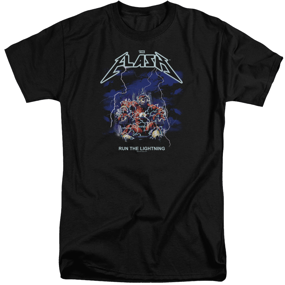 Flash, The Run The Lightning - Men's Tall Fit T-Shirt Men's Tall Fit T-Shirt The Flash   