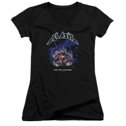 Flash, The Run The Lightning - Juniors V-Neck T-Shirt Juniors V-Neck T-Shirt The Flash   