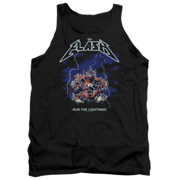 Black men's tank with The Flash Run The Lightning graphic
