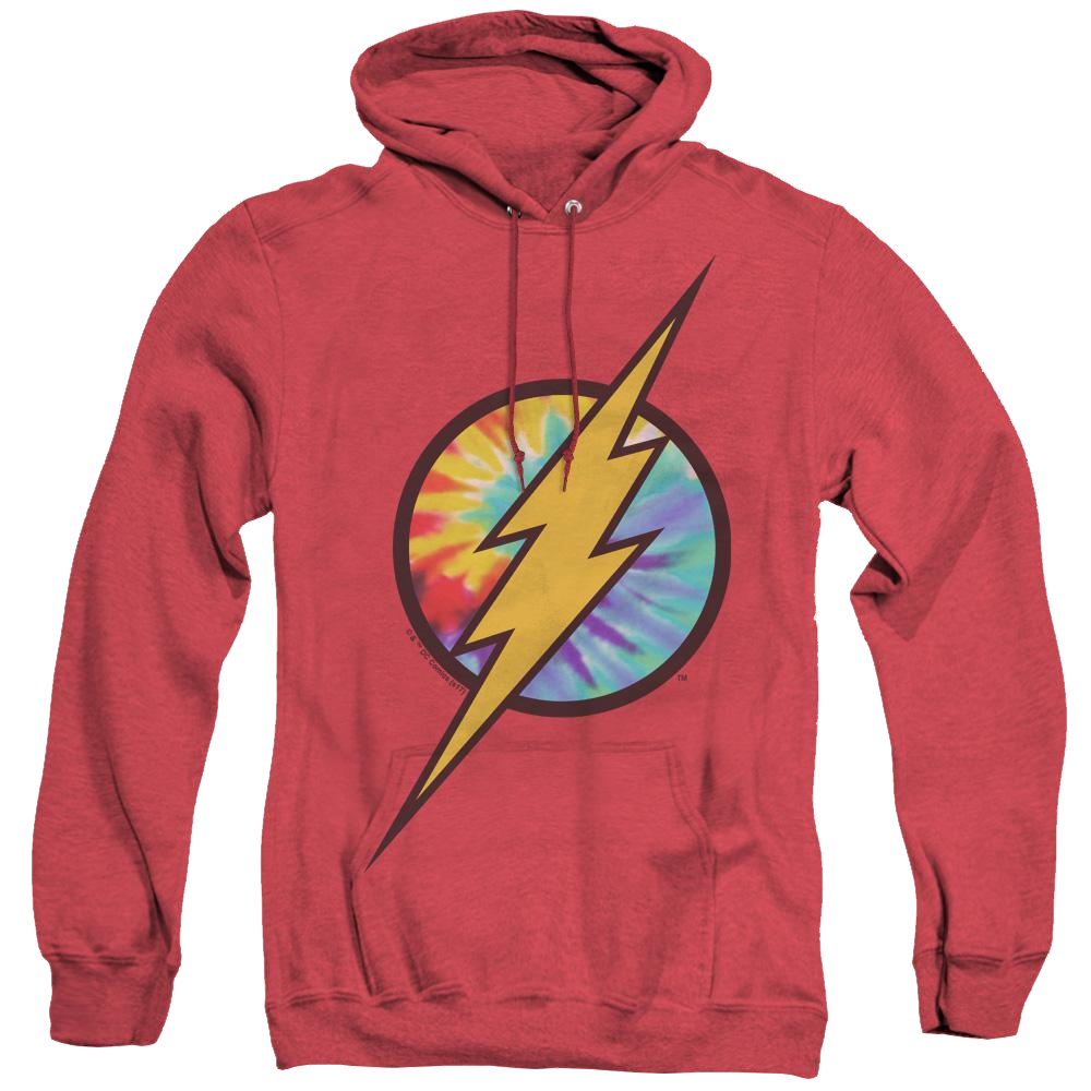 Flash, The Tie Dye Flash Logo - Heather Pullover Hoodie Heather Pullover Hoodie The Flash   