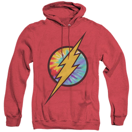 Flash, The Tie Dye Flash Logo - Heather Pullover Hoodie Heather Pullover Hoodie The Flash   