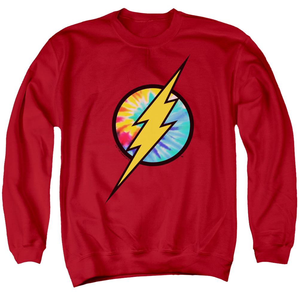 Flash, The Tie Dye Flash Logo - Men's Crewneck Sweatshirt Men's Crewneck Sweatshirt The Flash   