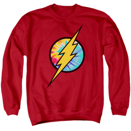 Flash, The Tie Dye Flash Logo - Men's Crewneck Sweatshirt Men's Crewneck Sweatshirt The Flash   