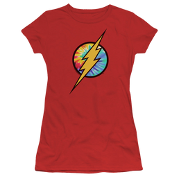 Flash, The Tie Dye Flash Logo - Juniors T-Shirt Juniors T-Shirt The Flash   