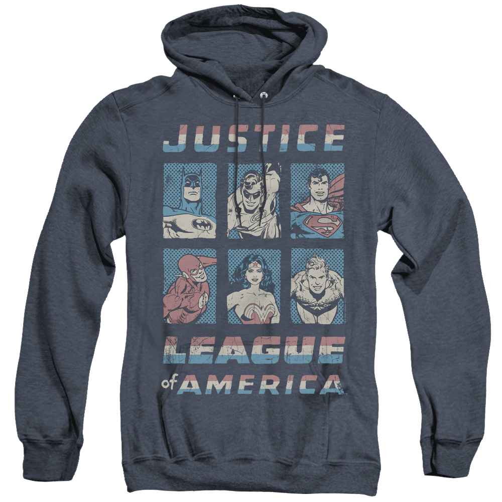 Justice League American League - Heather Pullover Hoodie Heather Pullover Hoodie Justice League   