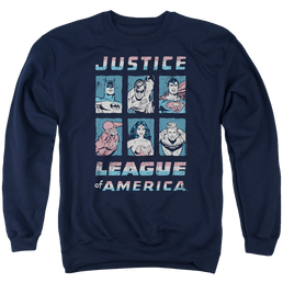 Justice League American League Men's Crewneck Sweatshirt Men's Crewneck Sweatshirt Justice League   