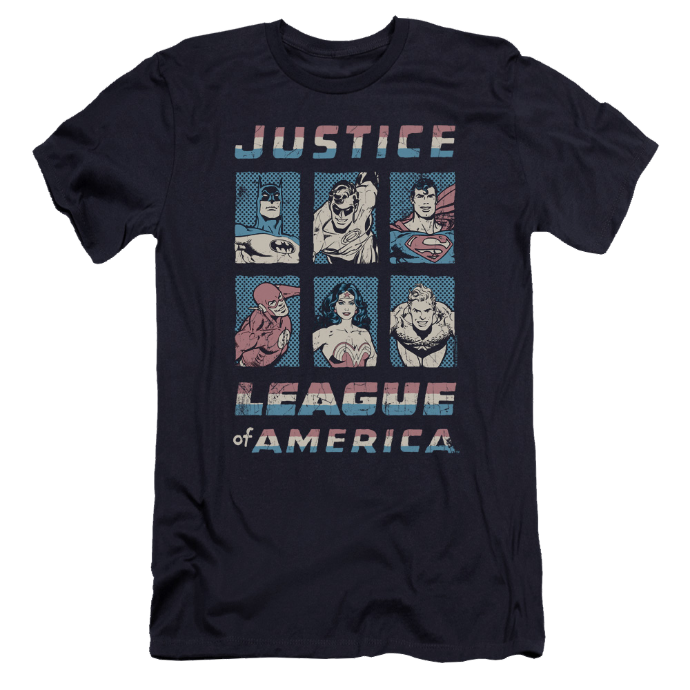 Justice League American League Men's Premium Slim Fit T-Shirt Men's Premium Slim Fit T-Shirt Justice League   