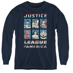 Justice League American League - Youth Long Sleeve T-Shirt Youth Long Sleeve T-Shirt Justice League   