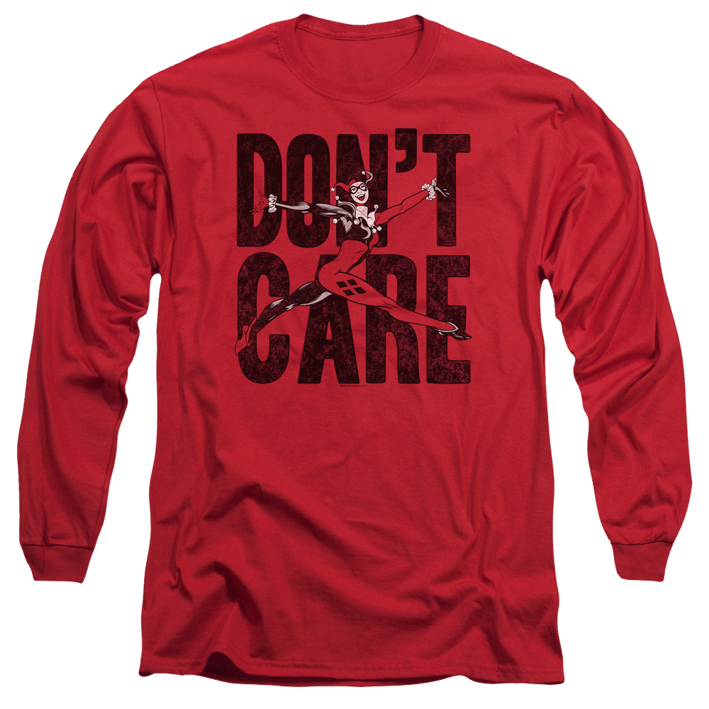 Harley Quinn Don’T Care - Men's Long Sleeve T-Shirt Men's Long Sleeve T-Shirt Harley Quinn   