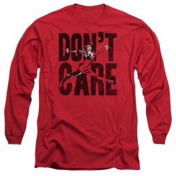 Harley Quinn Don’T Care - Men's Long Sleeve T-Shirt Men's Long Sleeve T-Shirt Harley Quinn   