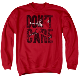 Harley Quinn Don’T Care - Men's Crewneck Sweatshirt Men's Crewneck Sweatshirt Harley Quinn   