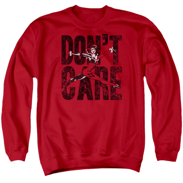 Harley Quinn Don’T Care - Men's Crewneck Sweatshirt Men's Crewneck Sweatshirt Harley Quinn   