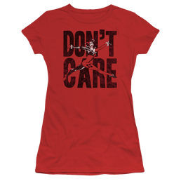 Harley Quinn Don’T Care - Juniors T-Shirt Juniors T-Shirt Harley Quinn   