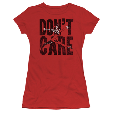 Harley Quinn Don’T Care - Juniors T-Shirt Juniors T-Shirt Harley Quinn   