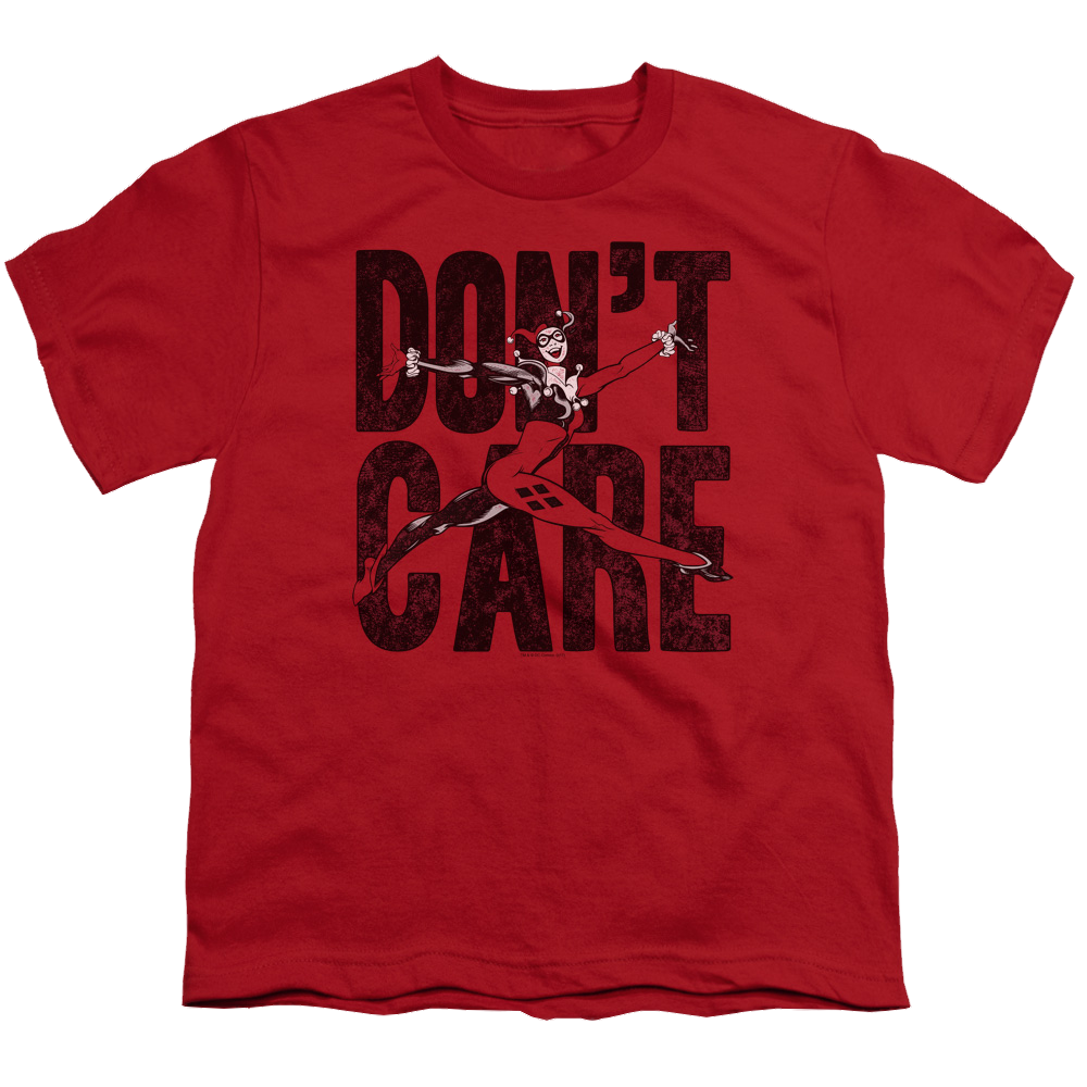 Harley Quinn Don’T Care - Youth T-Shirt Youth T-Shirt (Ages 8-12) Harley Quinn   