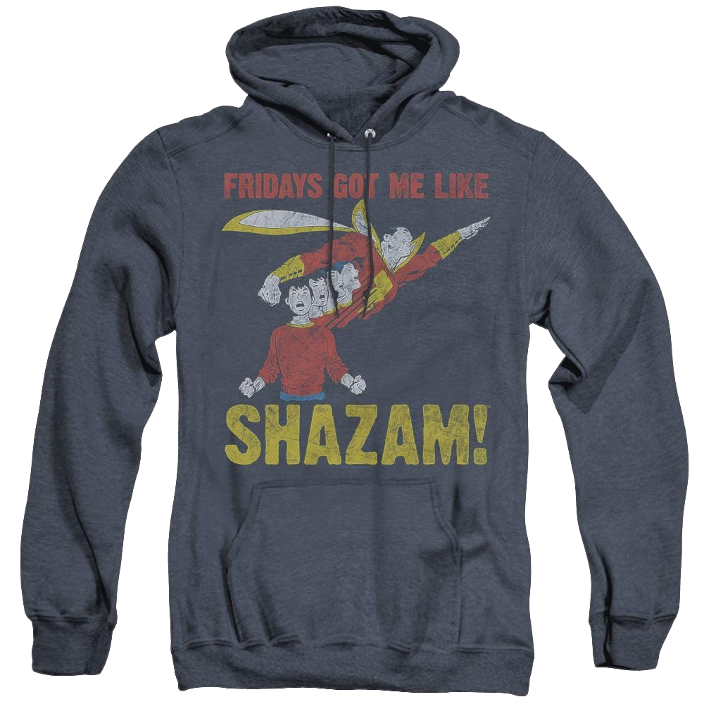 Shazam Fridays Got Me Like - Heather Pullover Hoodie Heather Pullover Hoodie Shazam   
