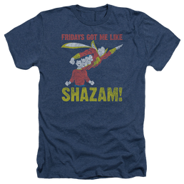 Justice League Fridays Got Me Like Men's Heather T-Shirt Men's Heather T-Shirt Shazam   