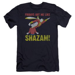Justice League Fridays Got Me Like Men's Premium Slim Fit T-Shirt Men's Premium Slim Fit T-Shirt Shazam   