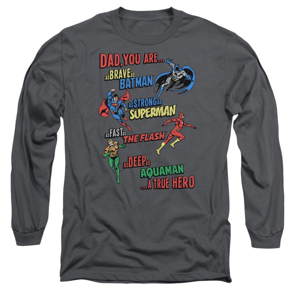 Justice League Dad Hero Men's Long Sleeve T-Shirt Men's Long Sleeve T-Shirt Justice League   
