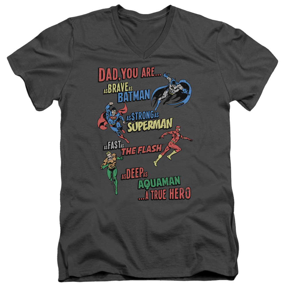 Justice League Dad Hero Men's V-Neck T-Shirt Men's V-Neck T-Shirt Justice League   