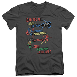Justice League Dad Hero Men's V-Neck T-Shirt Men's V-Neck T-Shirt Justice League   