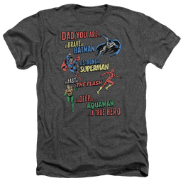 Justice League Dad Hero Men's Heather T-Shirt Men's Heather T-Shirt Justice League   