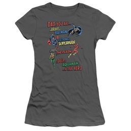 Justice League Dad Hero Juniors T-Shirt Juniors T-Shirt Justice League   