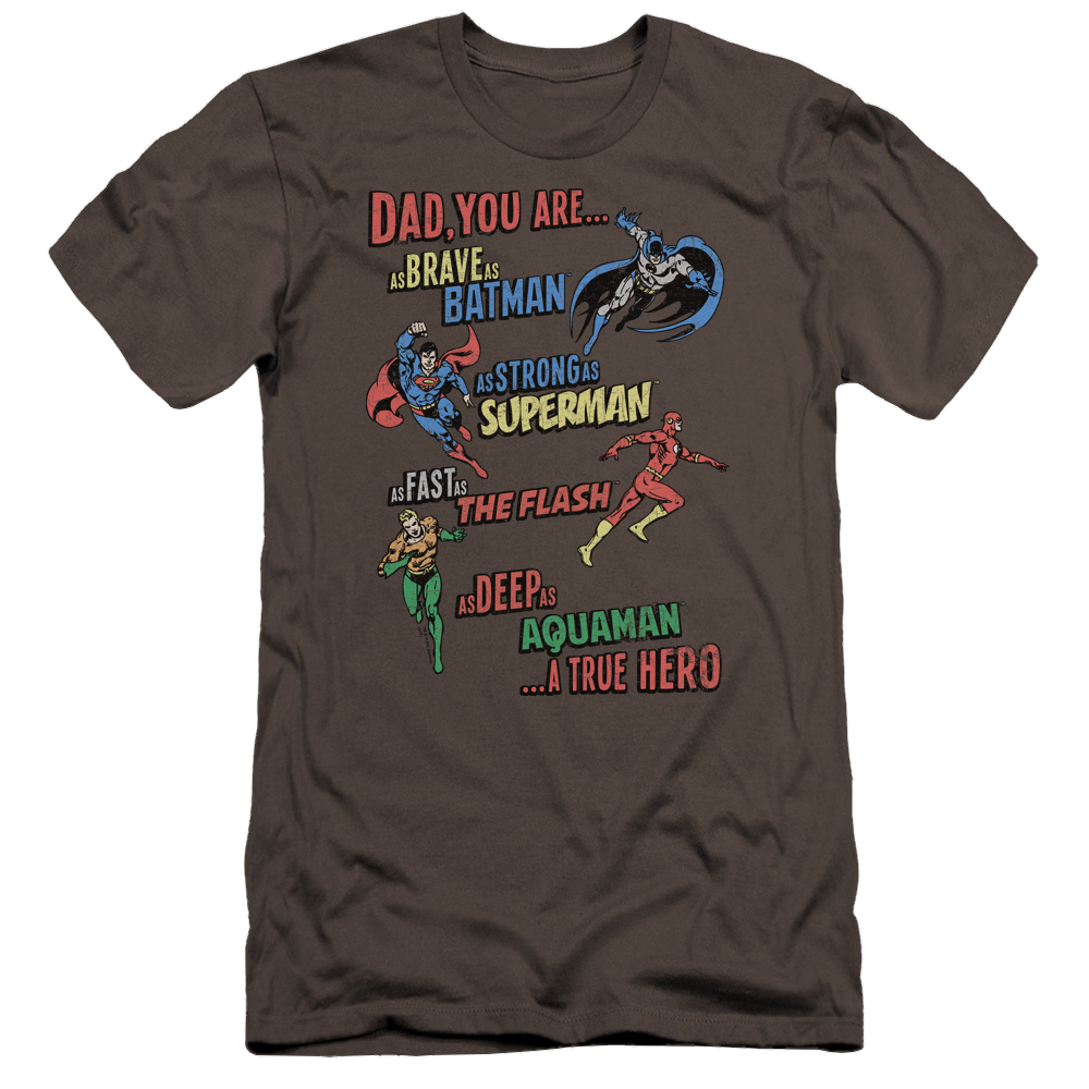Justice League Dad Hero Men's Premium Slim Fit T-Shirt Men's Premium Slim Fit T-Shirt Justice League   
