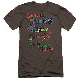 Justice League Dad Hero Men's Premium Slim Fit T-Shirt Men's Premium Slim Fit T-Shirt Justice League   