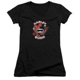 Harley Quinn Harley Chibi - Juniors V-Neck T-Shirt Juniors V-Neck T-Shirt Harley Quinn   