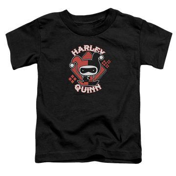 Black toddler t-shirt with Harley Quinn Harley Chibi graphic