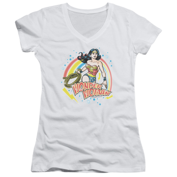 Wonder Woman Wonder Airbrush - Juniors V-Neck T-Shirt Juniors V-Neck T-Shirt Wonder Woman   