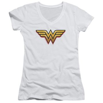 Wonder Woman Airbrush Ww - Juniors V-Neck T-Shirt Juniors V-Neck T-Shirt Wonder Woman   