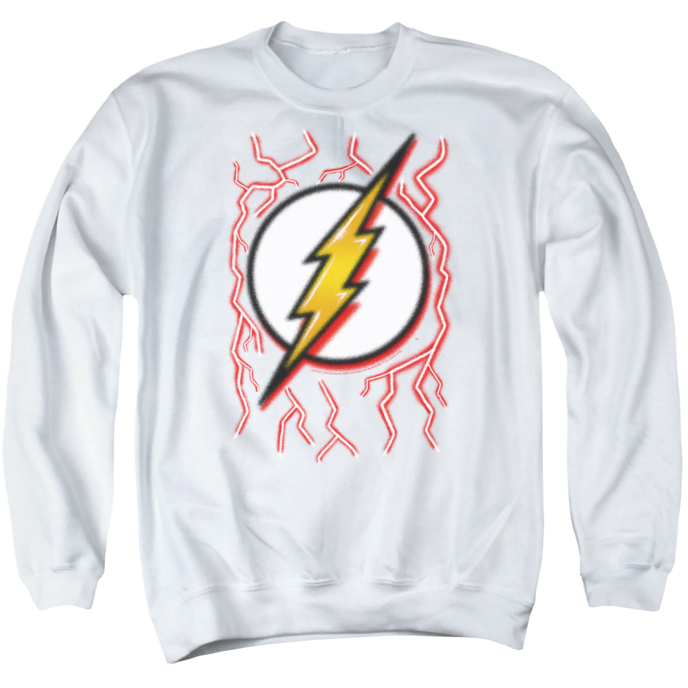 Flash, The Airbrush Bolt - Men's Crewneck Sweatshirt Men's Crewneck Sweatshirt The Flash   