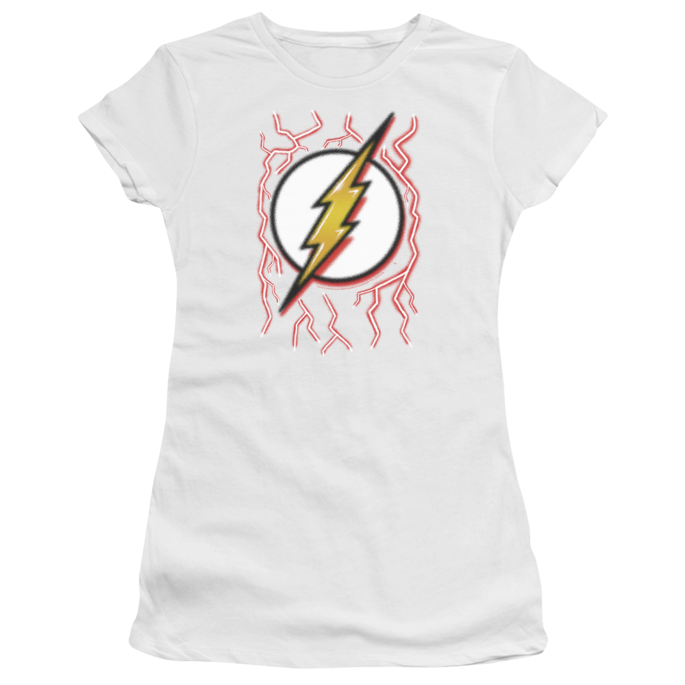Flash, The Airbrush Bolt - Juniors T-Shirt Juniors T-Shirt The Flash   