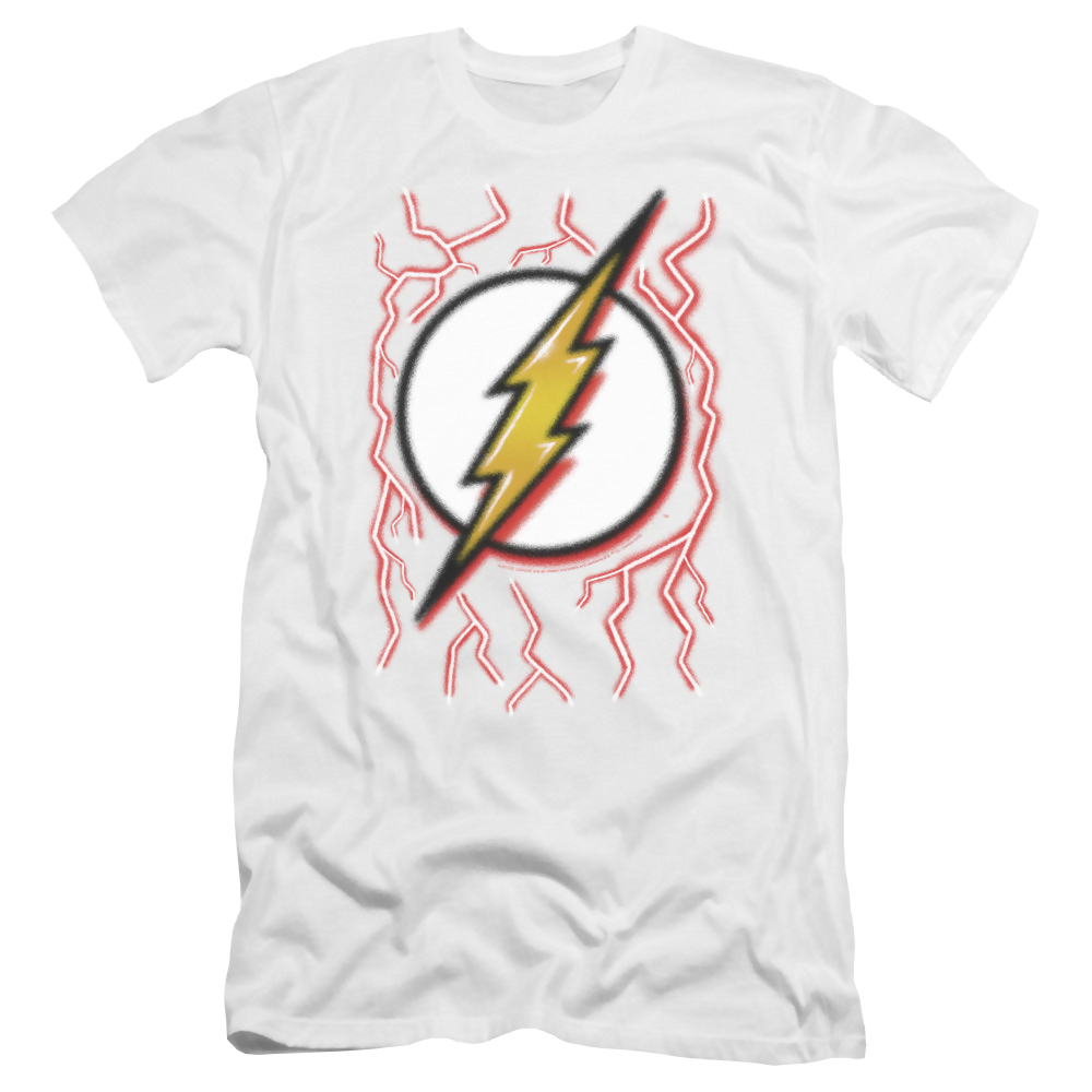 Flash, The Airbrush Bolt - Men's Premium Slim Fit T-Shirt Men's Premium Slim Fit T-Shirt The Flash   