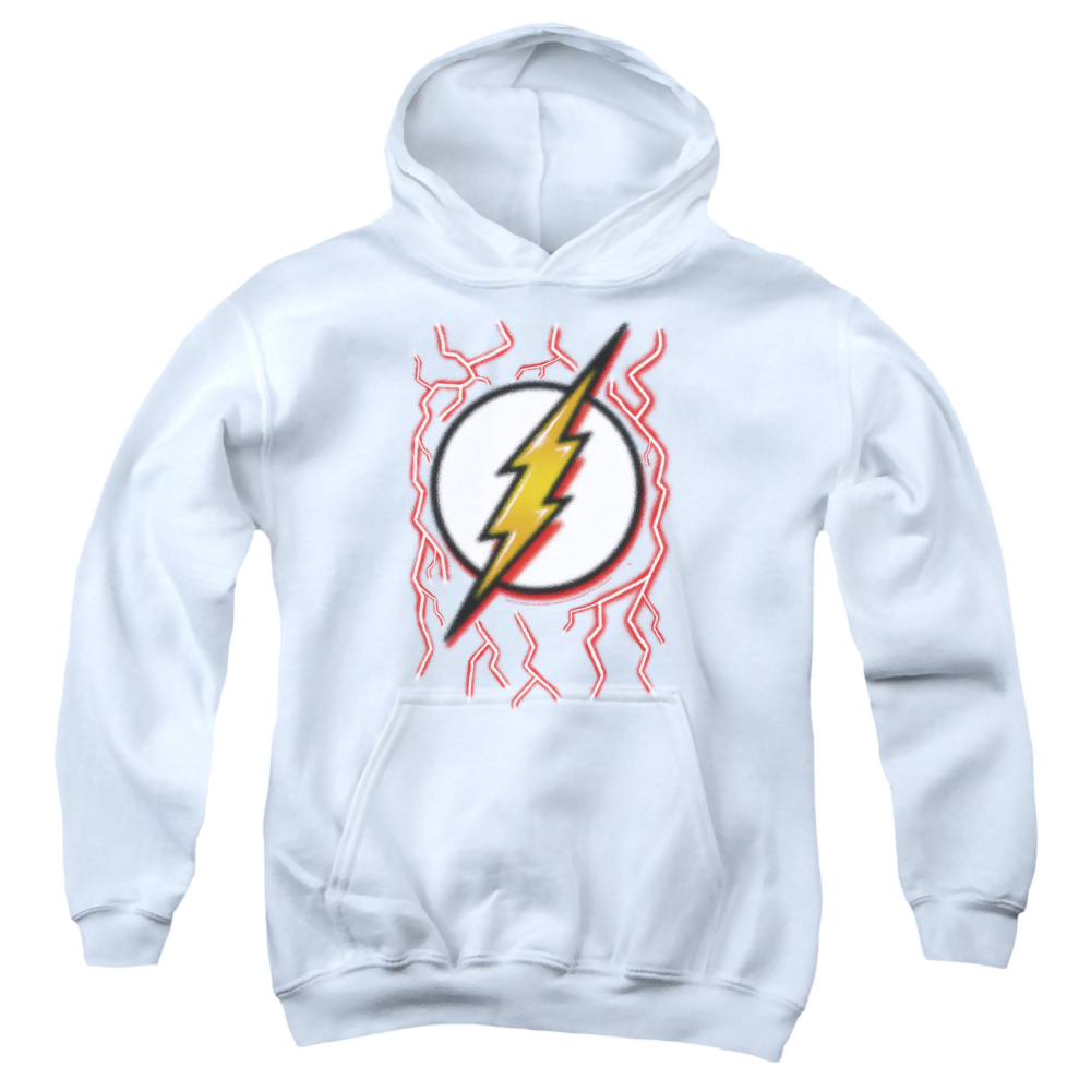Flash, The Airbrush Bolt - Youth Hoodie Youth Hoodie (Ages 8-12) The Flash   