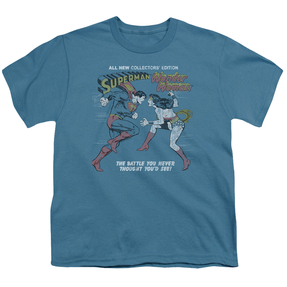 Justice League The Battle - Youth T-Shirt Youth T-Shirt (Ages 8-12) Justice League   