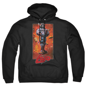 Justice League Lobo Pose Pullover Hoodie Pullover Hoodie Lobo   