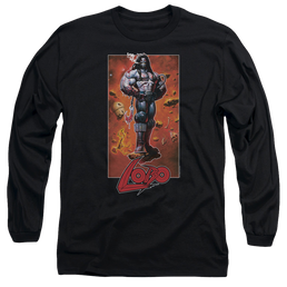 Justice League Lobo Pose Men's Long Sleeve T-Shirt Men's Long Sleeve T-Shirt Lobo   