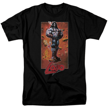 Justice League Lobo Pose Men's Regular Fit T-Shirt Men's Regular Fit T-Shirt Lobo   