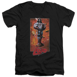 Justice League Lobo Pose Men's V-Neck T-Shirt Men's V-Neck T-Shirt Lobo   