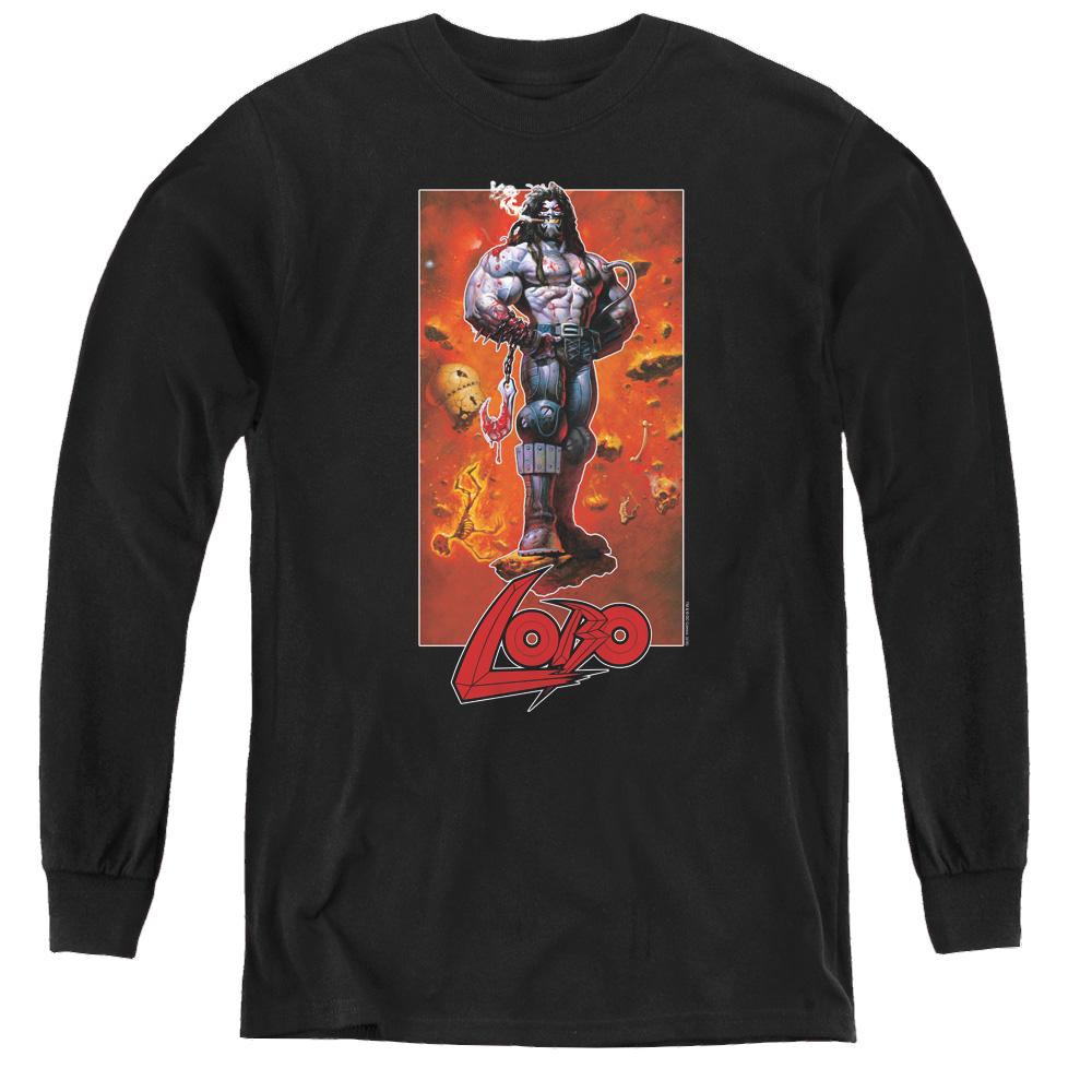 Lobo Lobo Pose - Youth Long Sleeve T-Shirt Youth Long Sleeve T-Shirt Lobo   