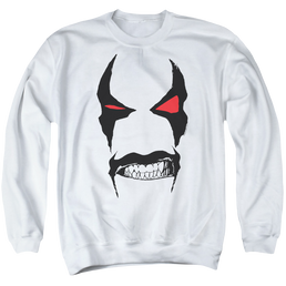 Justice League Lobo Face Men's Crewneck Sweatshirt Men's Crewneck Sweatshirt Lobo   