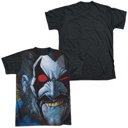 Justice League Bit Lip Men's Black Back T-Shirt Men's Black Back T-Shirt Lobo   