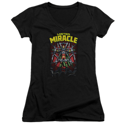 Justice League Mister Miracle Juniors V-Neck T-Shirt Juniors V-Neck T-Shirt DC Comics   