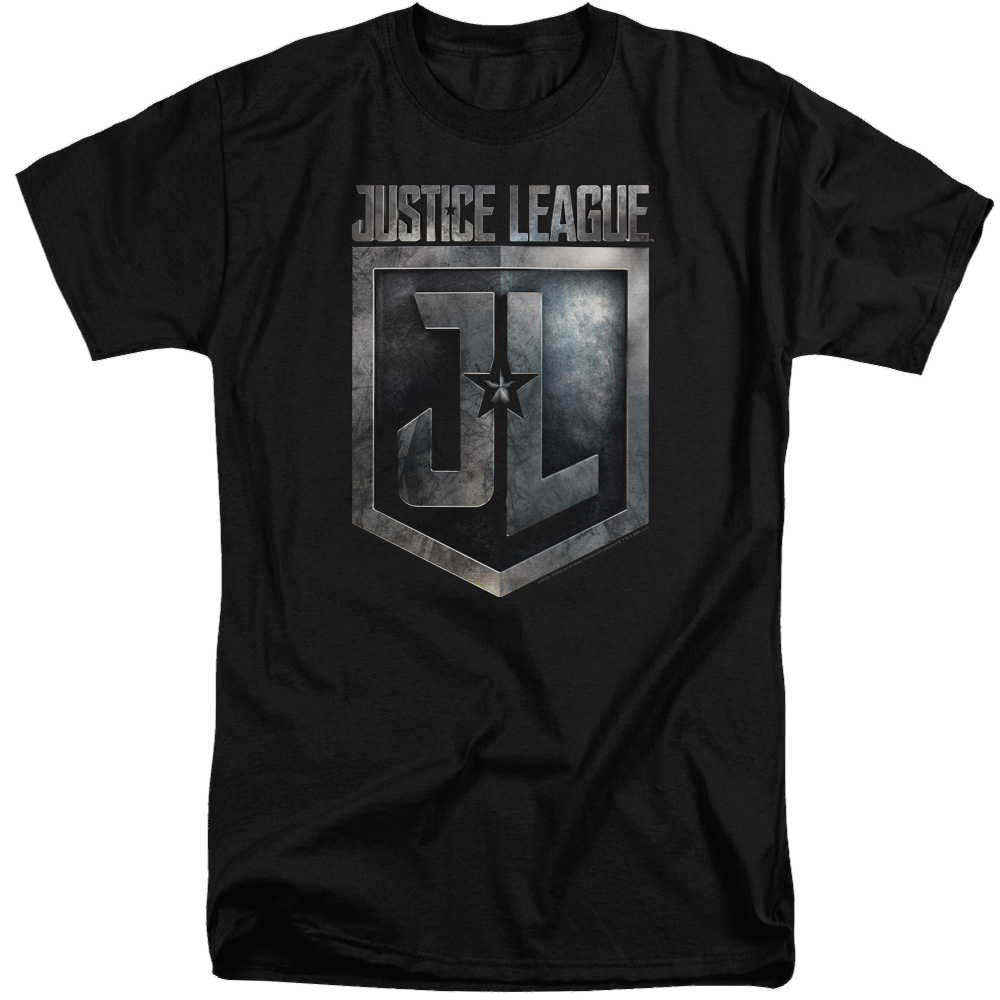 Justice League Shield Logo Men's Tall Fit T-Shirt Men's Tall Fit T-Shirt Justice League   