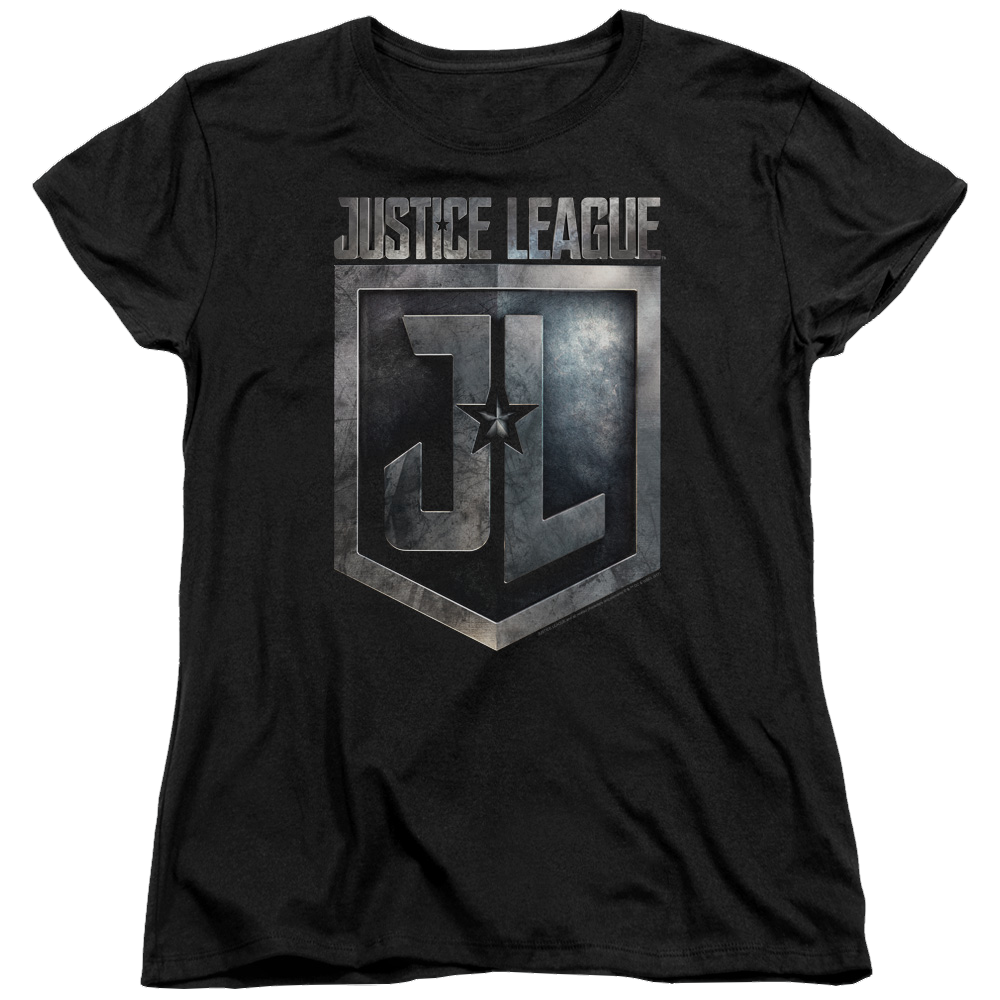 Justice League Shield Logo Women's T-Shirt Women's T-Shirt Justice League   