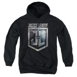 Justice League Movie Shield Logo - Youth Hoodie Youth Hoodie (Ages 8-12) Justice League   
